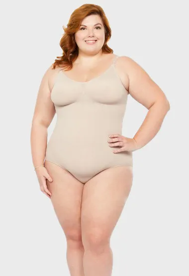 Body Modelador Plus Size Marrom-000G