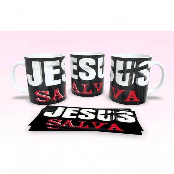Caneca De Porcelana 325ml Decorada Frases Religiosas Estampa 54