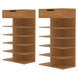 Sapateira Agata 1 Porta 99x60CM MDP Amadeirado Cedro Casa D Móveis