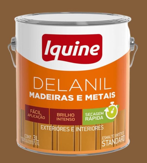 Esmalte Standard Sintético Alto Brilho Delanil 3L Esmalte Standard Sintético Alto Brilho Delanil Marrom Conhaque 3L