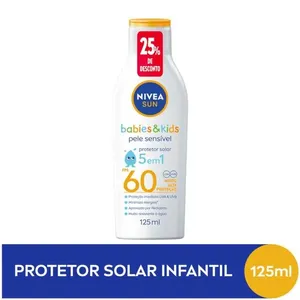 Protetor Solar Nivea Sun Babies & Kids Fps60 125ml