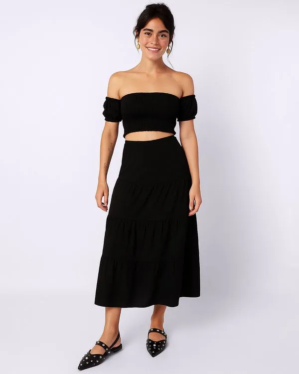 Saia Feminina Midi Três Marias Preta P