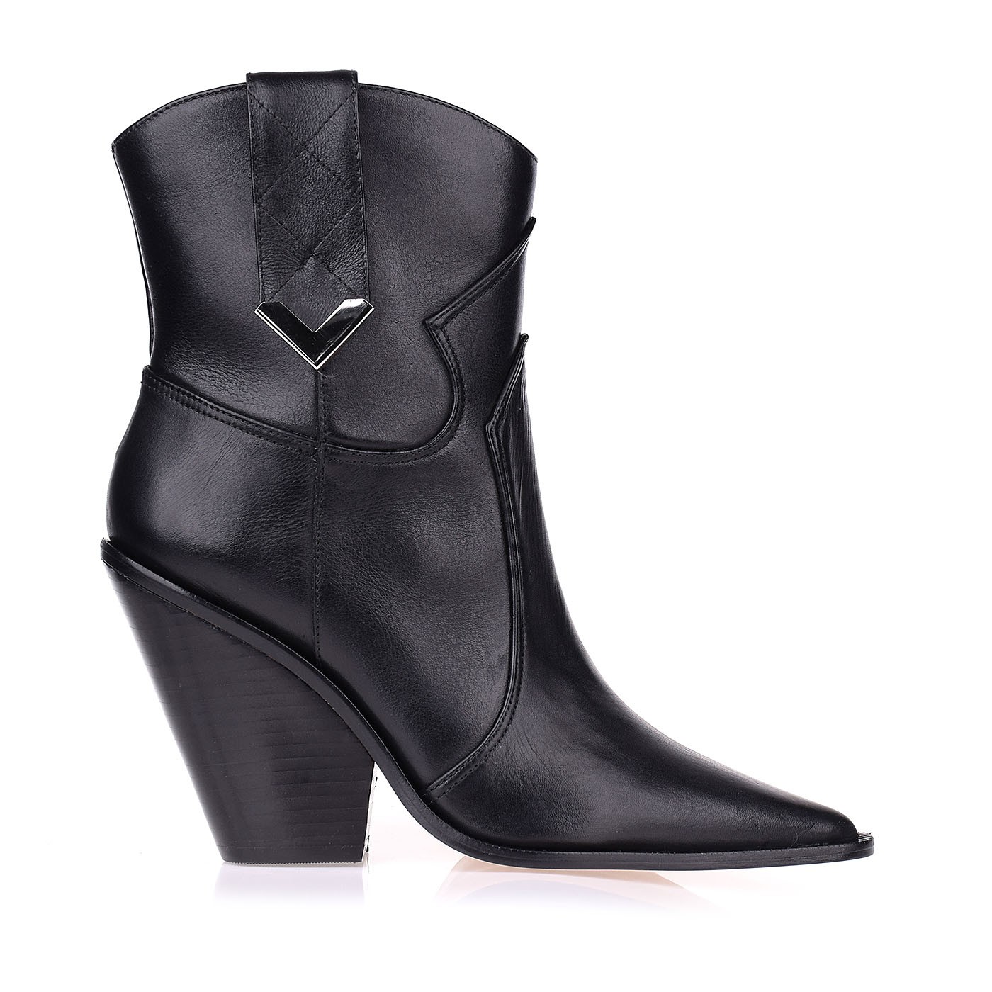Bota Salto Alto Fossil Preto