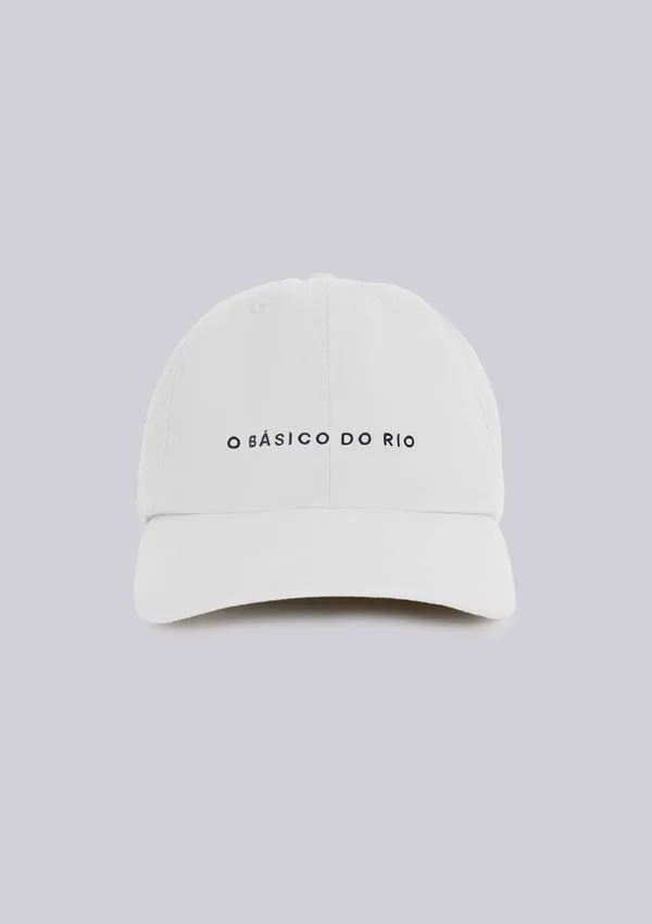 Boné Masculino Aba Curva Com Bordado - Branco UNI
