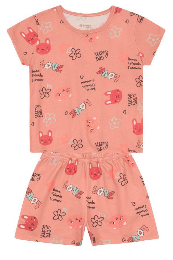 Pijama infantil menina de gatinhos Brandili - 8