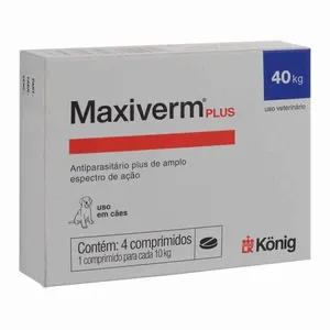 Vermífugo Maxiverm Plus Konig Para Cães Até 40kg (MP)