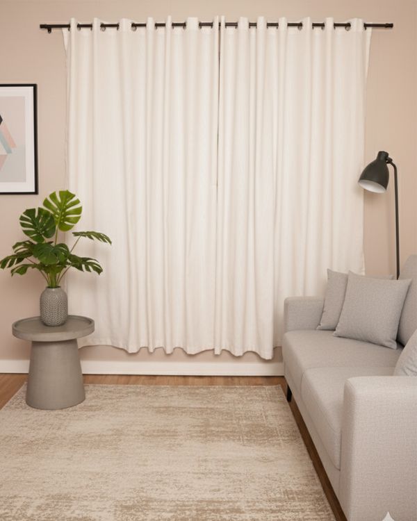 Cortina Duplex Bella Janela 300cm x 170cm Flamê Off White UN
