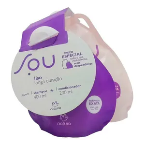 Kit Natura Sou Liso Shampoo 400ml + Condicionador 200ml
