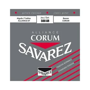 Encordoamento Violão Nylon Savarez Alliance Corum 500AR Tensão Média Fibra Composite Som Limpo Encordoamento Violão Nylon Alliance Corum 500AR Tensão Média Savarez
