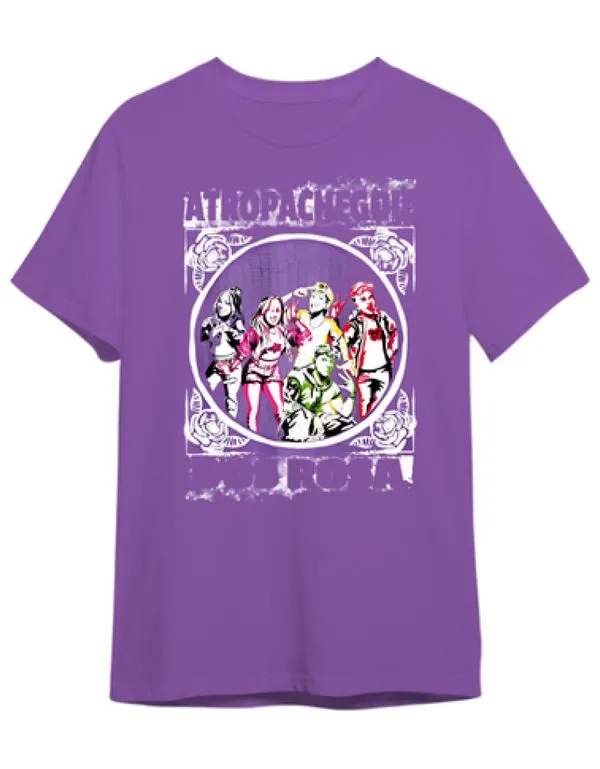 Camiseta de Algodão Dos Rosa Roxa Quadro G / Roxo