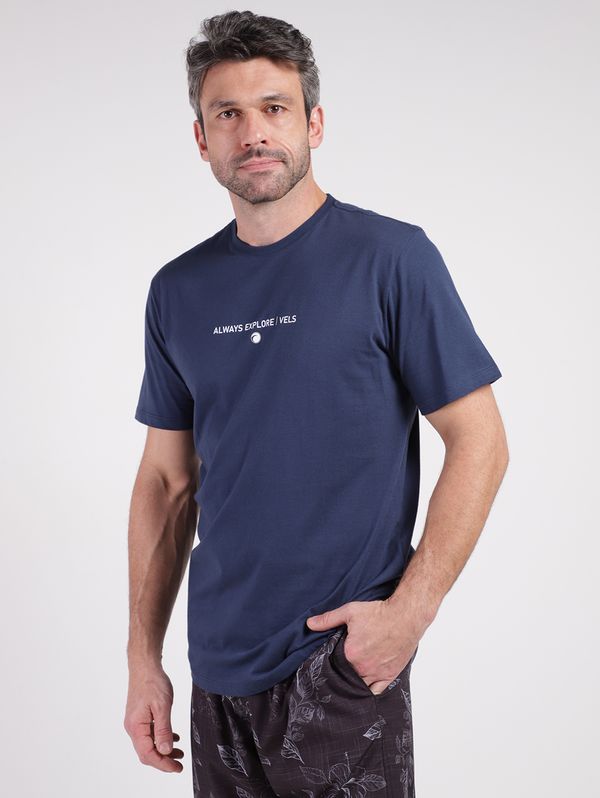 Camiseta Manga Curta Vels Masculina MARINHO GG