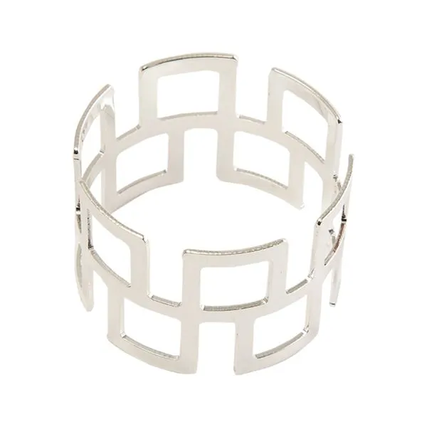 Anel Porta-Guardanapo Quadrado Vazado Sortido Ferro 2 Peças 4,5x4,5x3cm LM4132 - honeyhome