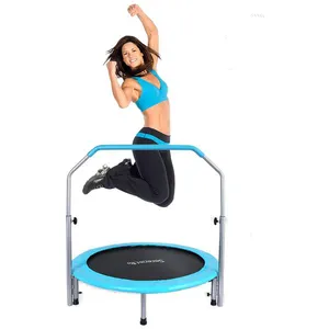 Cama Elastica Infantil com Corrimão Ajustável para até 100 kg, SERENELIFE SLELT403, Azul 110v