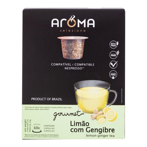 Chá Limão Com Gengibre Aroma Cápsulas 25g