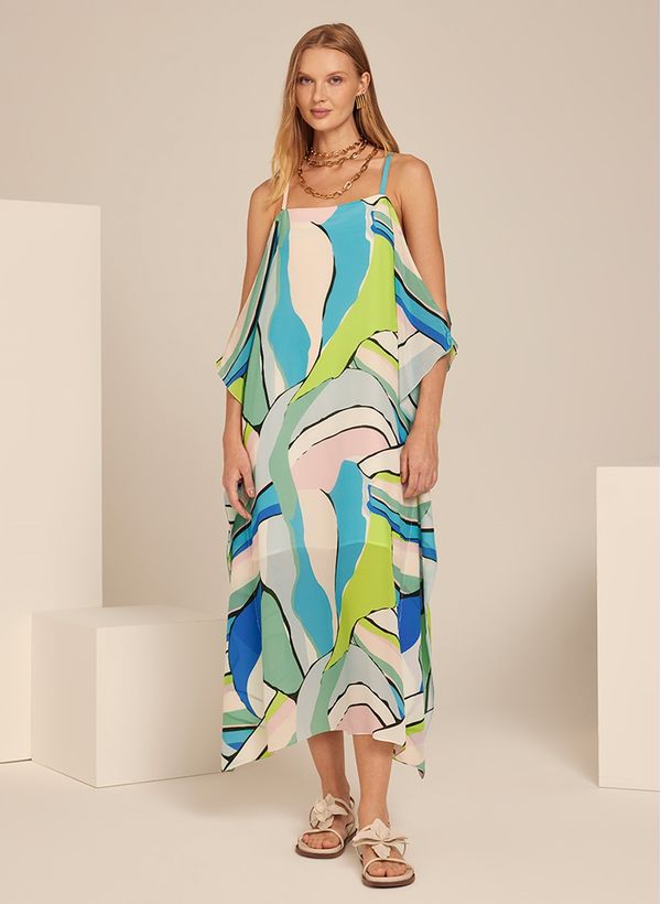Vestido Le Lis Alça Naomi Seda Midi Feminino 34