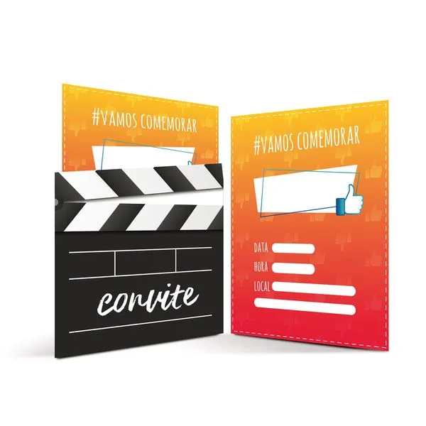 Acessórios para Festa - Convites de Aniversário - Influencer - 8 Un - Cromus