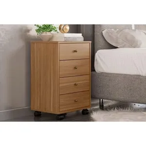 Mesa Cabeceira Infantil Presence C- 4 Gavetas Amêndola Touch - Demóbile