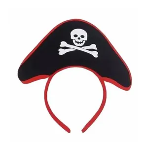 Tiara Pirata NYR Festas Preto E Vermelho (MP)