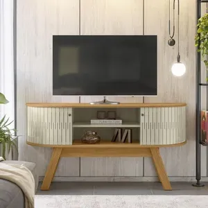 Rack Bancada 2 Portas Para Tv De 55 Polegadas Atlanta - Cumaru Opala