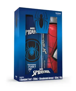 Kit Infantil Marvel Shampoo 2 em 1 e Desodorante 150ml Homem Aranha - 1 Unidade Único