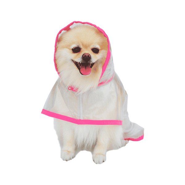 Capa de Chuva para Cachorro Rosa Bichinho Chic N° 05