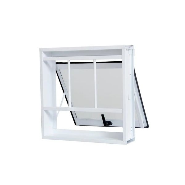 Janela Maxim-ar Grade Tubolar Vidro Liso 80X60X12 Branco Unicsol Ramassol