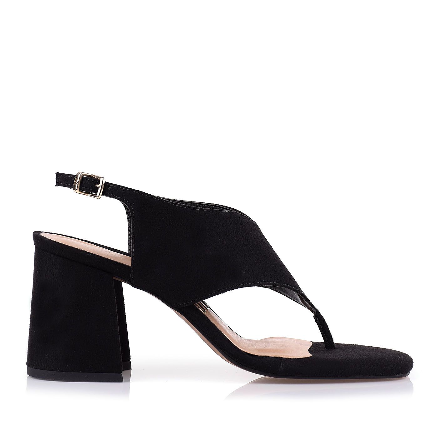 Sandália Salto Médio Cutout Thong