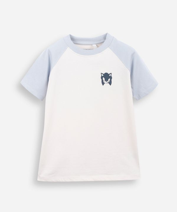 camiseta raglan infantil de algodão sonic azul 12