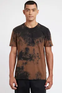 Camiseta Manga Curta Dark Tie Dye Caramelo Bourbon - GG