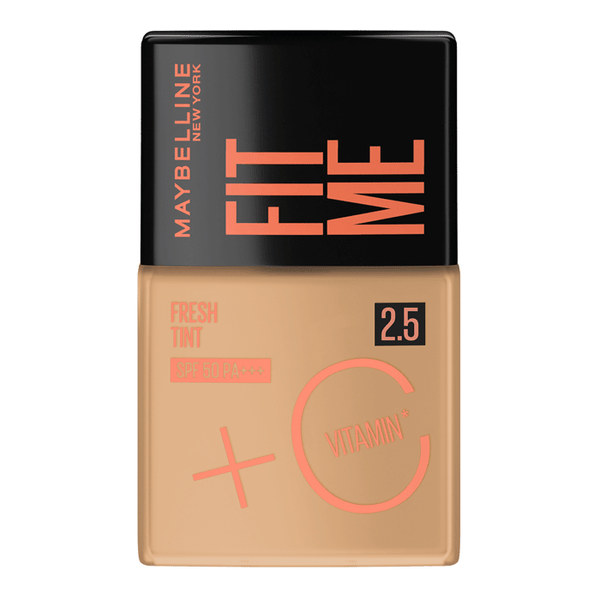 Base Líquida Maybelline Fit Me Fresh Tint FPS50 Cor 2,5 Vitamina C 30ml