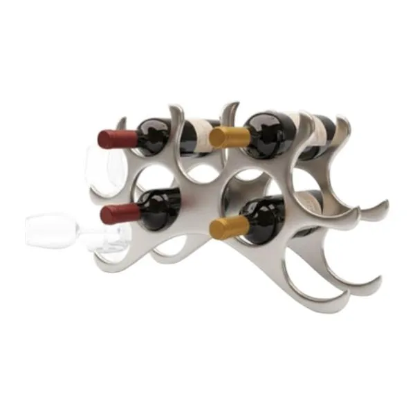 Suporte Para Garrafa De Vinhos Kennedy Home Cromado (MP)