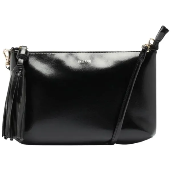 Bolsa Anacapri Tiracolo Média Tassel Preta (MP)