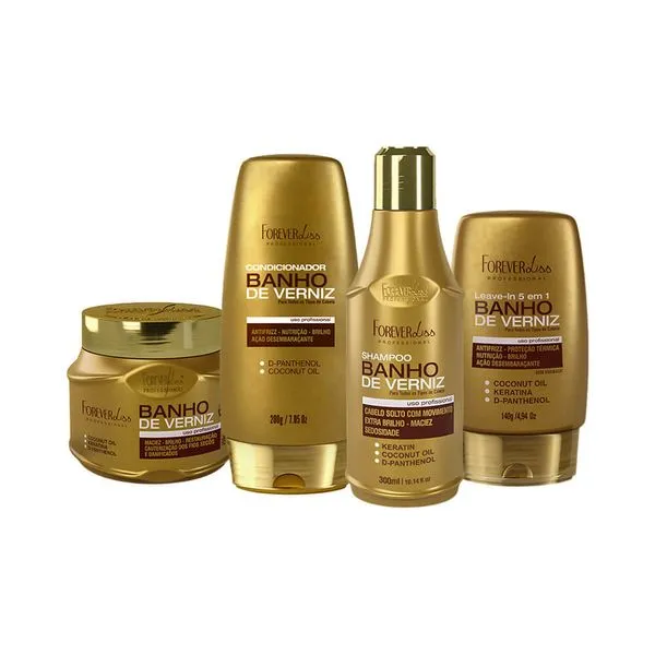 Kit Forever Liss Banho de Verniz 4 Itens