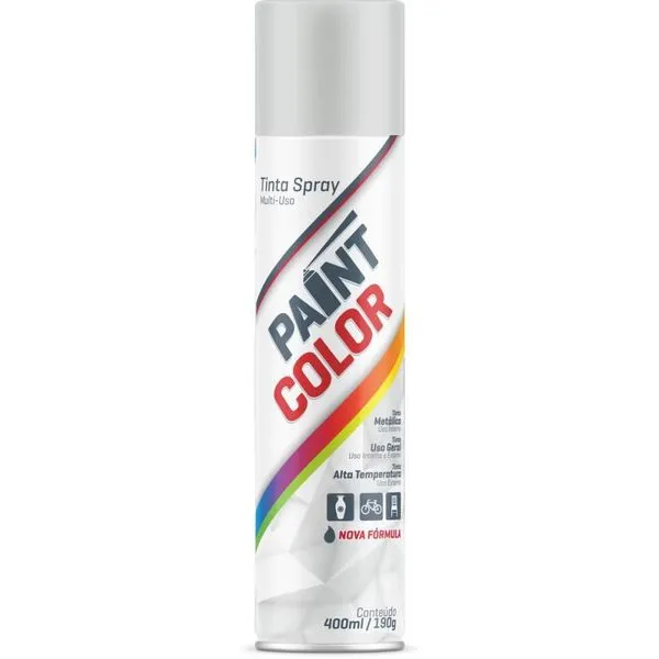 Tinta Spray 400ml Uso Geral Cinza Claro - 5510185 - PAINTCOLOR
