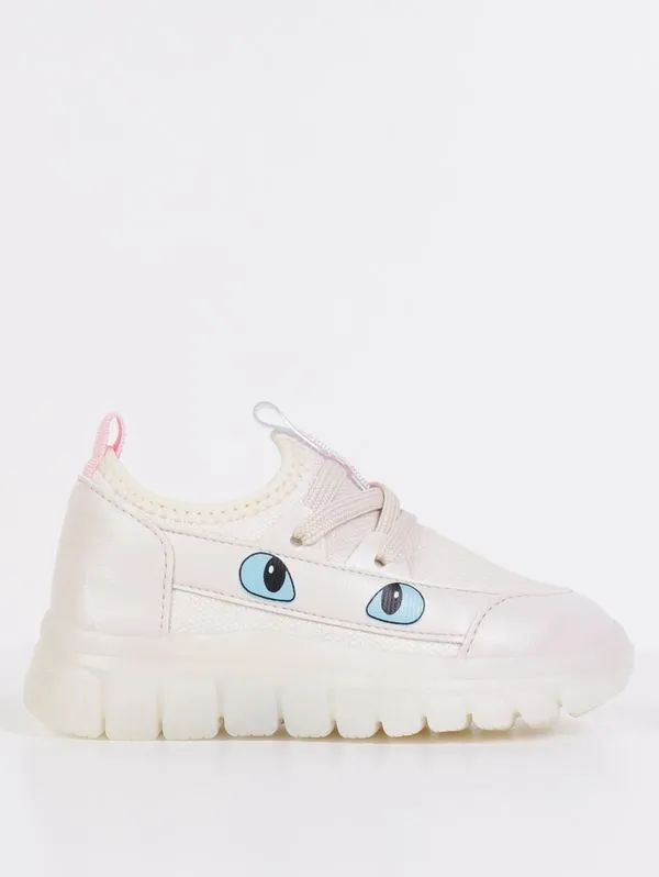 Tênis com Led Novopé Infantil Para Menina - BRANCO 22