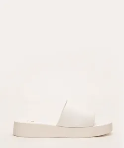 sandália flat slide mindset branco 38