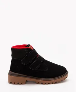bota infantil com velcro preta 24