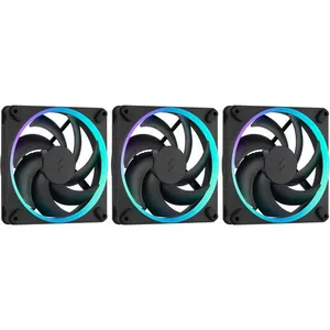 Ventoinha (Cooler) 14cm - Fractal Design - Momentum 14 RGB PWM (Pack c/3 - Preto) - FD-F-MR1-1403