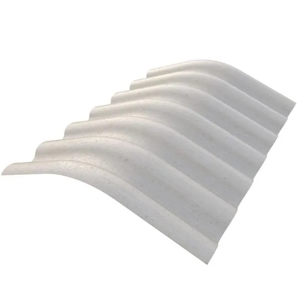 Cumeeira Brasilit De Fibrocimento 10° Térmica 110x60cm Topcomfort Branca 6mm (Mp)