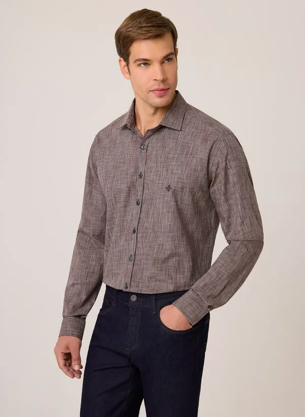 Camisa Slim Fit Micro Xadrez Dudalina Masculina 1
