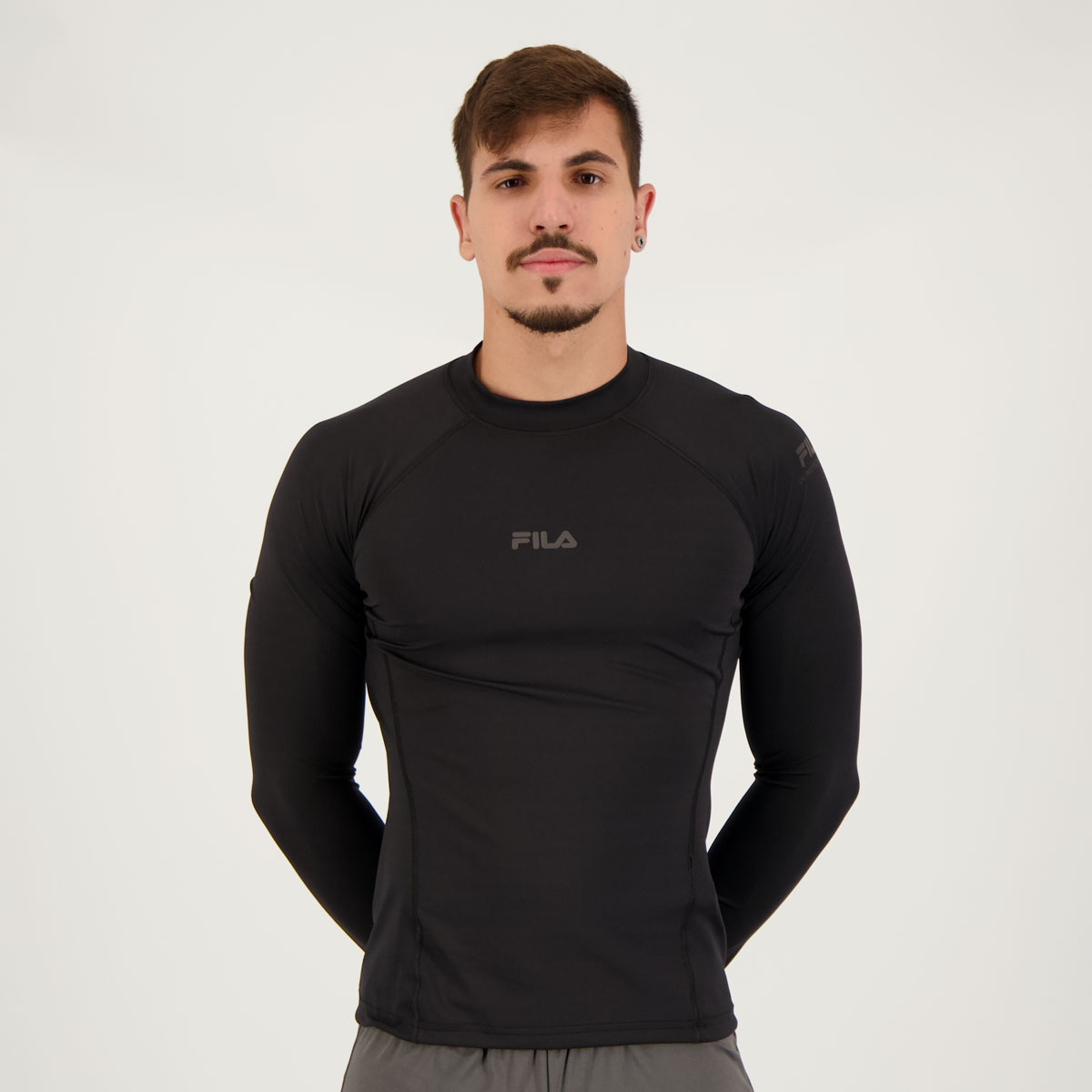 Camiseta Manga Longa Fila Water Sports Preta