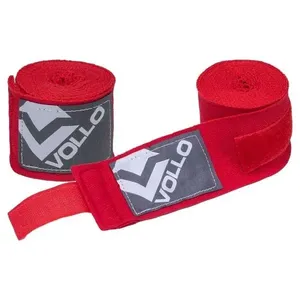 Bandagem Elástica para Treino de Boxe VFG 3m Ajuste de Pressão Vermelho Vollo Sports Bandagem Elástica VFG 3m para Boxe com Fechamento Ajustável Vermelho Vollo Sports