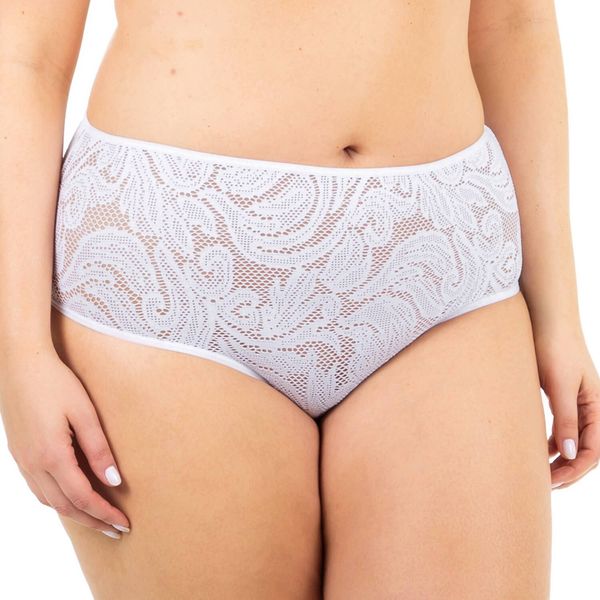 Calcinha Alta Plus Nice Branco Branco - G