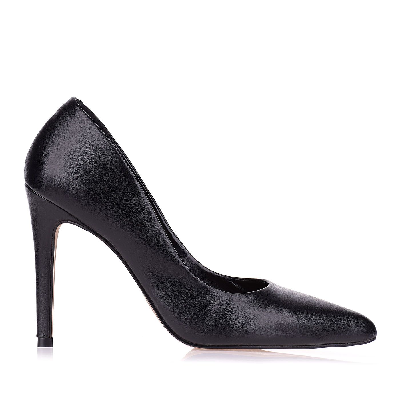 Scarpin Salto Alto Couro Preto