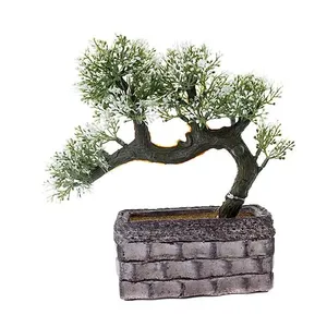 Planta Artificial Bonsai Latcor, De Plástico, Cinza E Verde - BX-47271/ST57