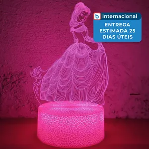 Luminária Ichony 3D Princesa A-MBI