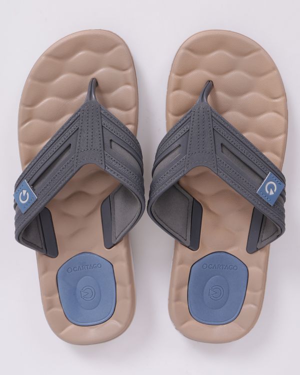 Chinelo Masculino Cartago Tira Larga Bege 37/38