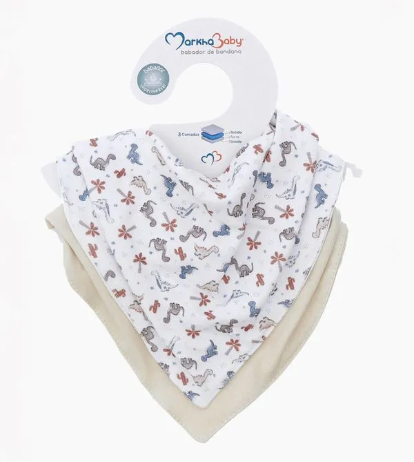 Babador Bandana 2 Unidades Dino Dino