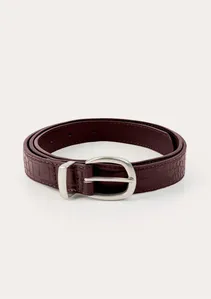 Cinto Feminino Pu Croco - Vinho G