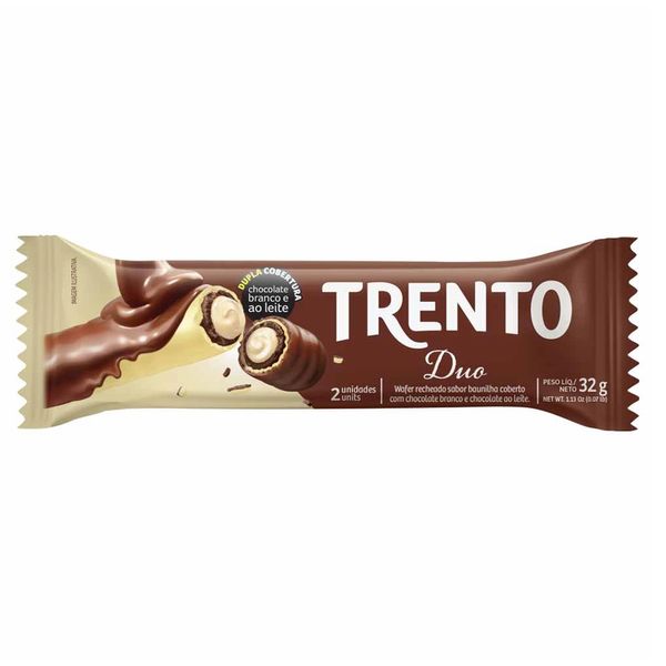 Chocolate Trento Duo Choc Branco E Ao Leite 32g
